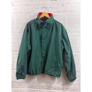 Hartwell ViaSport Jacket Windbreaker Men's  Size XL Green Full Zip Snap Preppy